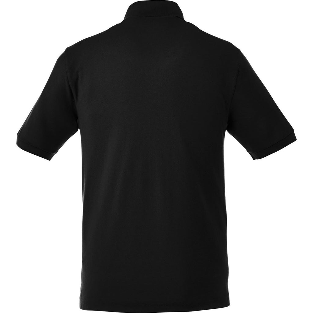 Elevate Men's Black Belmont Short Sleeve Polo