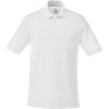 Elevate Men's White Belmont Short Sleeve Polo