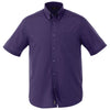 Elevate Men's Dark Plum Colter Short Sleeve Shirt