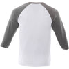 Elevate Men's Medium Heather Grey/White Dakota Three Quarter Tee