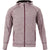 Elevate Men's Maroon Heather Odell Knit Zip Hoody