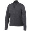 Elevate Men's Heather Dark Charcoal Mather Knit Half Zip