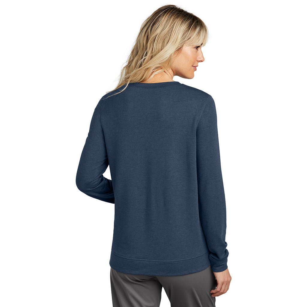 TravisMathew Women's Blue Nights Heather Long Weekend Crew