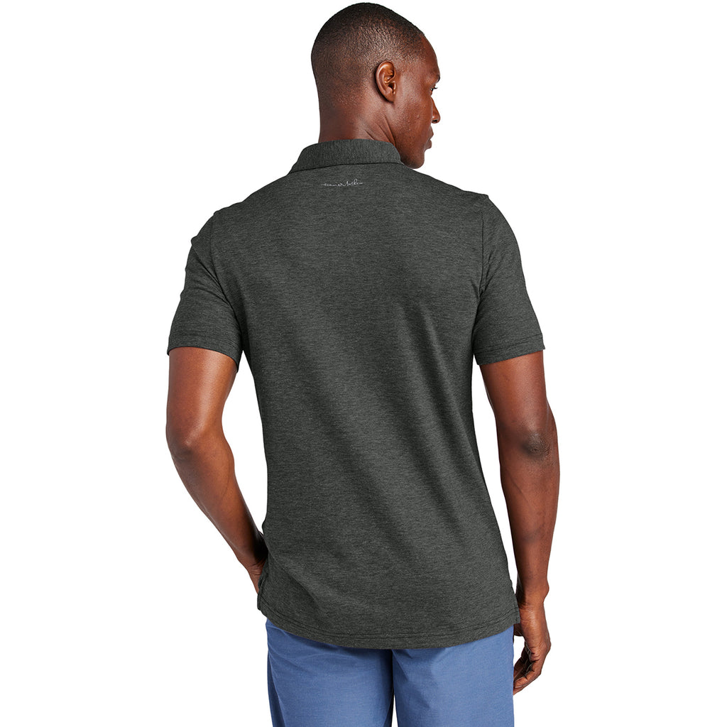 TravisMathew Men's Black Heather Sunnyvale Polo