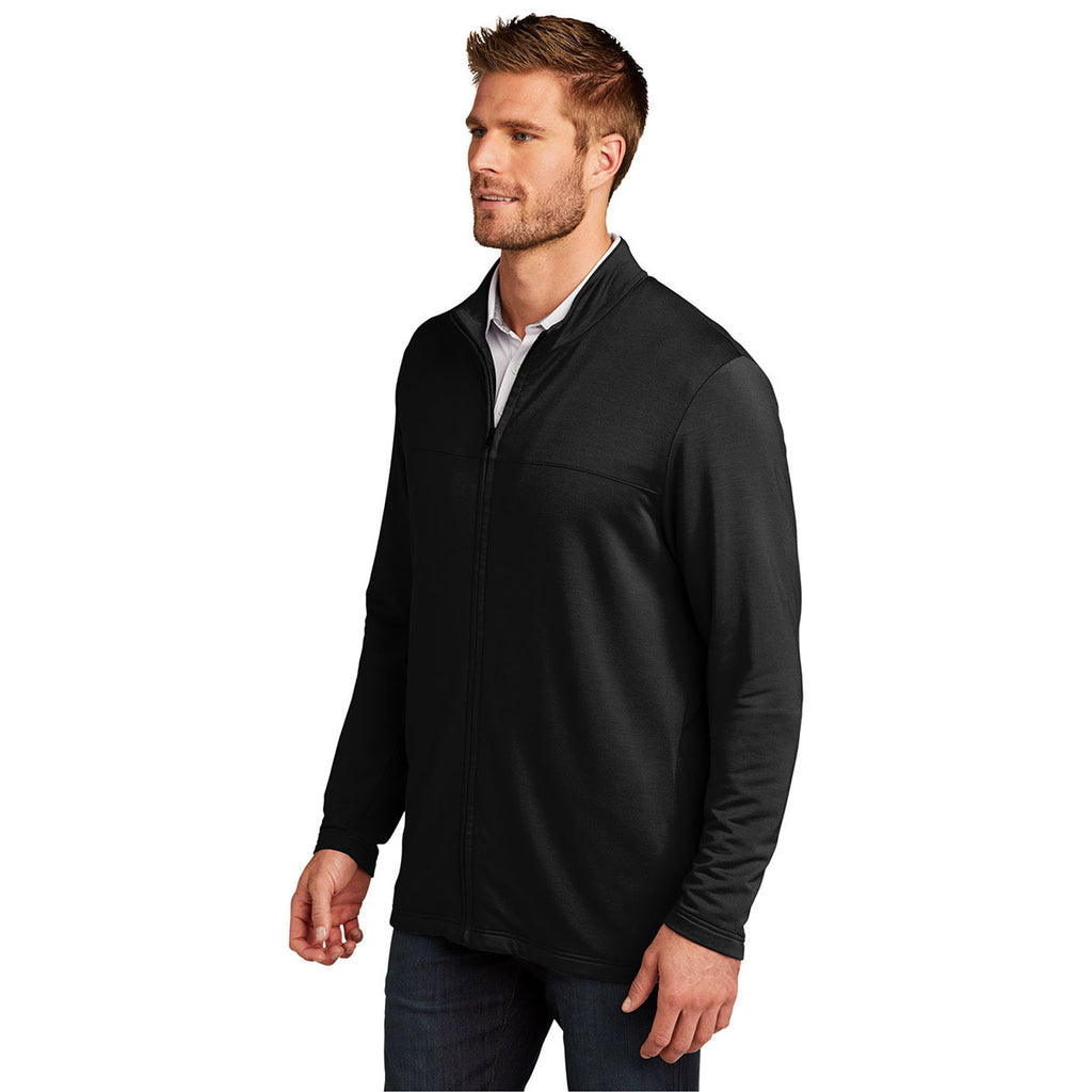 TravisMathew Men's Black Newport Full-Zip Fleece