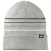 TravisMathew Light Grey Heather Striped Cuffed Beanie