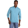 TravisMathew Men's Brilliant Blue Heather Coto Performance Quarter Zip