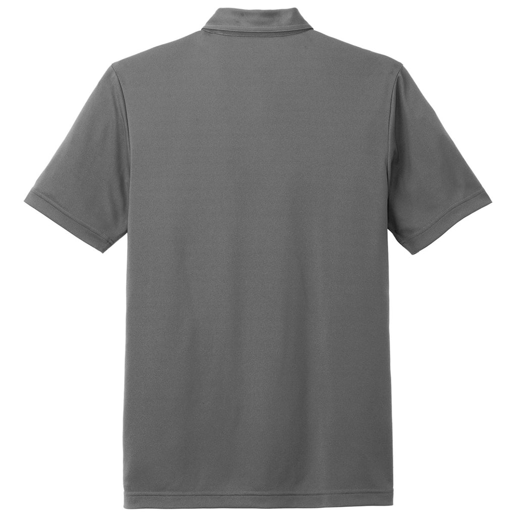 TravisMathew Men's Dark Grey Coto Performance Chest Stripe Polo