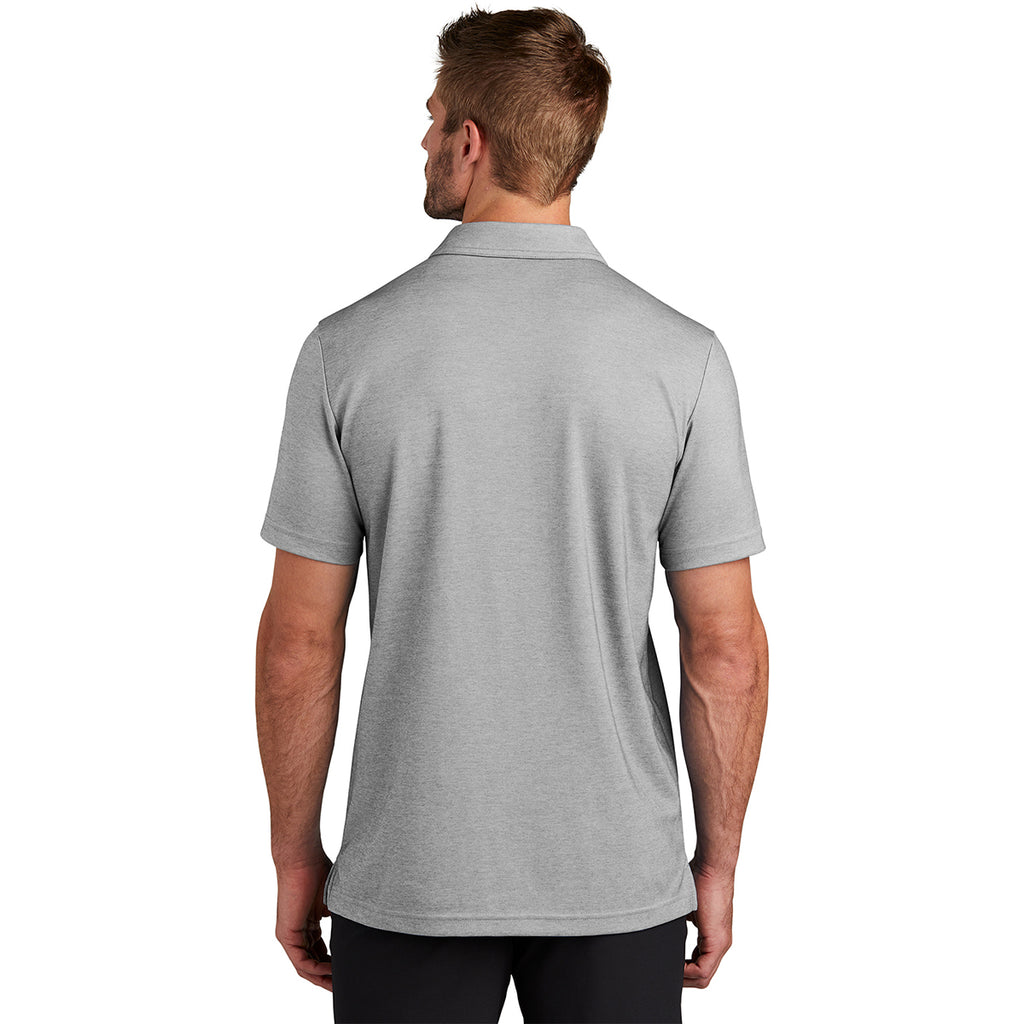 TravisMathew Men's Quiet Shade Grey Heather Coastal Chest Stripe Polo