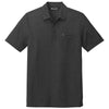 TravisMathew Men's Black Heather Oceanside Heather Pocket Polo