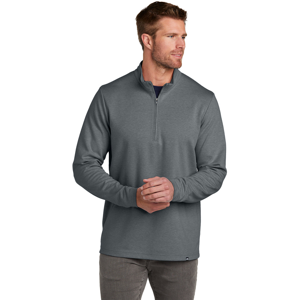 TravisMathew Men's Dark Grey Heather Coveside 1/4 Zip