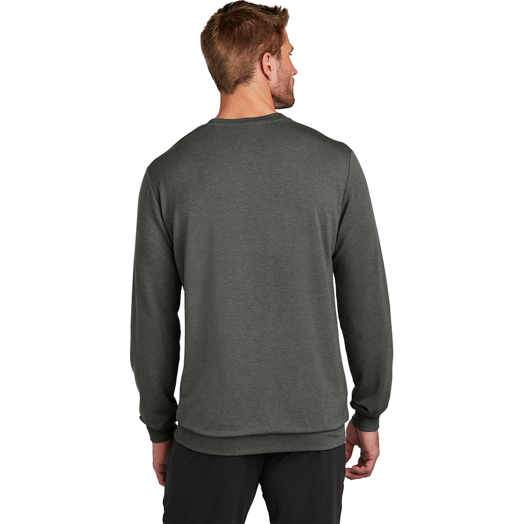 TravisMathew Men's Dark Grey Heather Long Weekend Crew