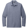 TravisMathew Men's Blue Nights Heather Oceanside Heather Long Sleeve Polo