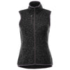 Elevate Women's Black Smoke Heather Fontaine Knit Vest