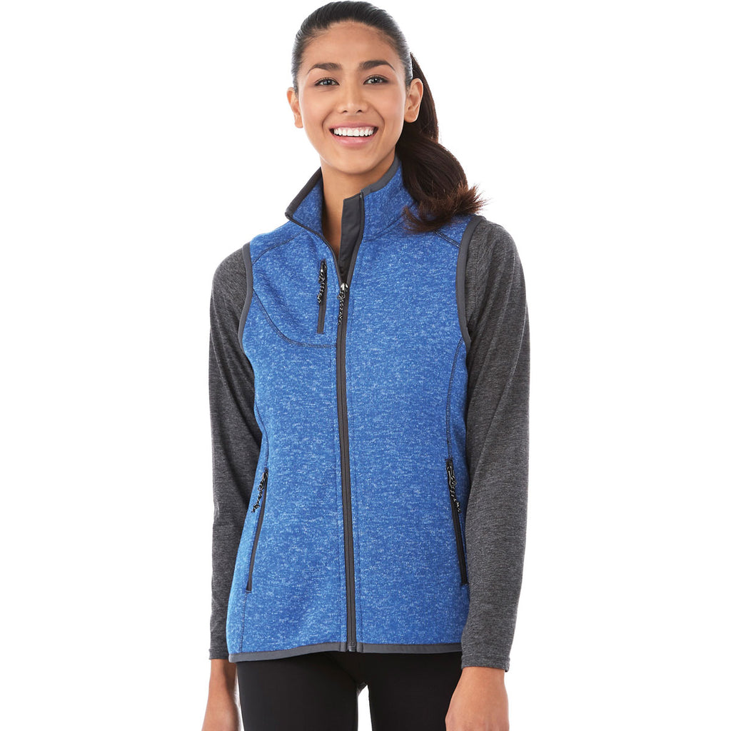 Elevate Women's Metro Blue Heather Fontaine Knit Vest