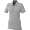 Elevate Women's Heather Grey Crandall Short Sleeve Polo