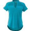 Elevate Women's Aspen Blue Heather Antero Short Sleeve Polo