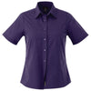 Elevate Women's Dark Plum Colter Short Sleeve Shirt