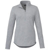 Elevate Women's Heather Grey Rigi Eco Knit Quarter Zip