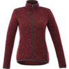 Elevate Women's Maroon Heather Tremblant Knit Jacket