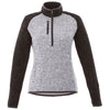 Elevate Women's Light Heather Grey/Black Smoke Heather Vorlage Half Zip Knit Jacket