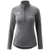 New Balance Women's Mid Heather Grey Lightweight Solid Half Zip