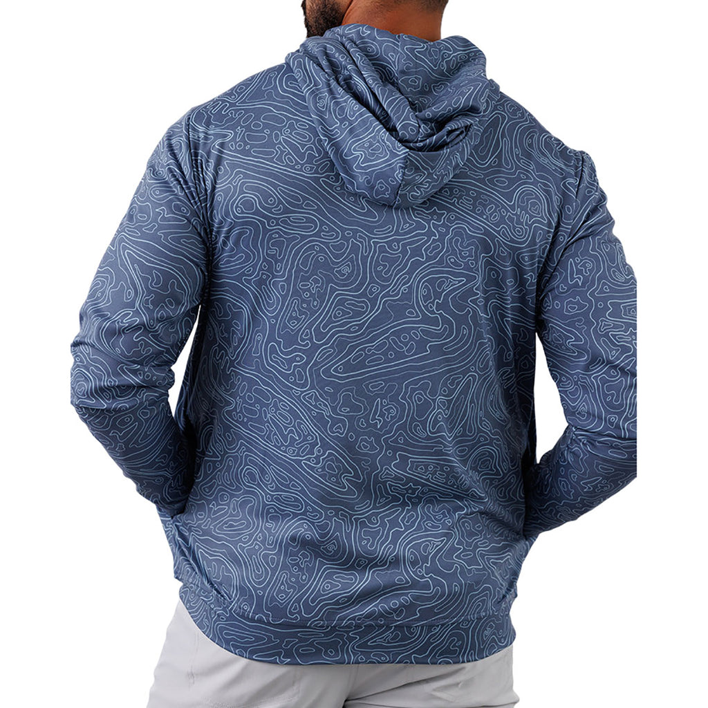 Waggle Men's Loon Lake Topographic Zip Hoodie