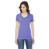 American Apparel Women's Triblend Orchid Short-Sleeve Track T-Shirt