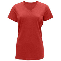 BAW Women's Red Tri-Blend V-Neck T-Shirt