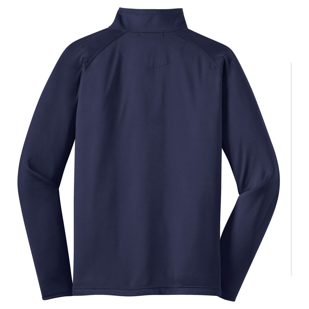 Sport-Tek Men's True Navy Tall Sport-Wick Stretch 1/2-Zip Pullover