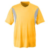 Team 365 Men's Sport Athletic Gold Short-Sleeve Athletic V-Neck Tournament Jersey