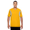 Team 365 Men's Sport Athletic Gold Short-Sleeve Athletic V-Neck Tournament Jersey