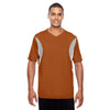 Team 365 Men's Sport Burnt Orange Short-Sleeve Athletic V-Neck Tournament Jersey