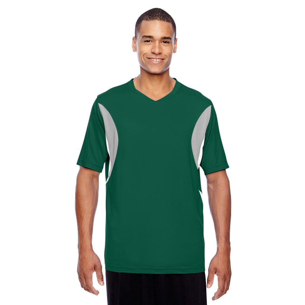 Team 365 Men's Sport Forest Short-Sleeve Athletic V-Neck Tournament Jersey