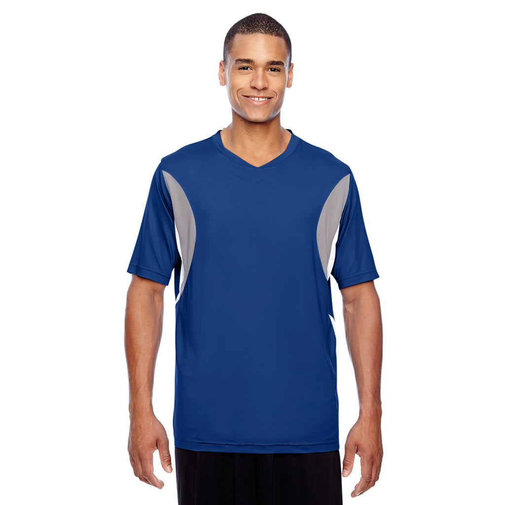 Team 365 Men's Sport Royal Short-Sleeve Athletic V-Neck Tournament Jersey