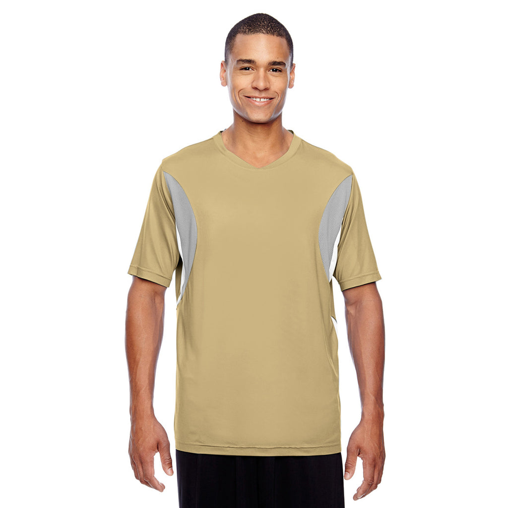 Team 365 Men's Sport Vegas Gold Short-Sleeve Athletic V-Neck Tournament Jersey