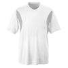 Team 365 Men's White Short-Sleeve Athletic V-Neck Tournament Jersey