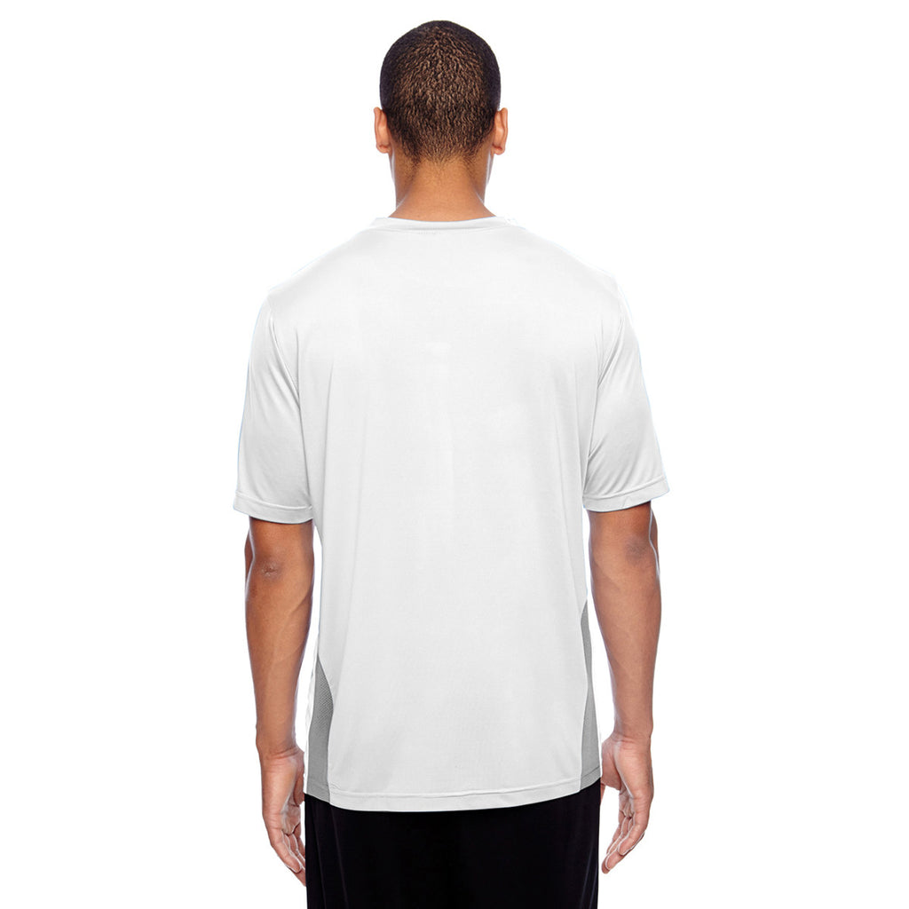 Team 365 Men's White Short-Sleeve Athletic V-Neck Tournament Jersey