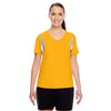 Team 365 Women's Sport Athletic Gold Short-Sleeve Athletic V-Neck Tournament Jersey