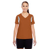 Team 365 Women's Sport Burnt orange Short-Sleeve Athletic V-Neck Tournament Jersey