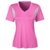 Team 365 Women's Sport Charity Pink Short-Sleeve Athletic V-Neck Tournament Jersey