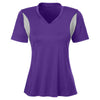 Team 365 Women's Sport Purple Short-Sleeve Athletic V-Neck Tournament Jersey