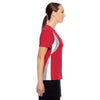 Team 365 Women's Sport Red Short-Sleeve Athletic V-Neck Tournament Jersey