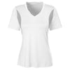 Team 365 Women's White Short-Sleeve Athletic V-Neck Tournament Jersey