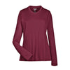 Team 365 Women's Sport Maroon Zone Performance Long-Sleeve T-Shirt