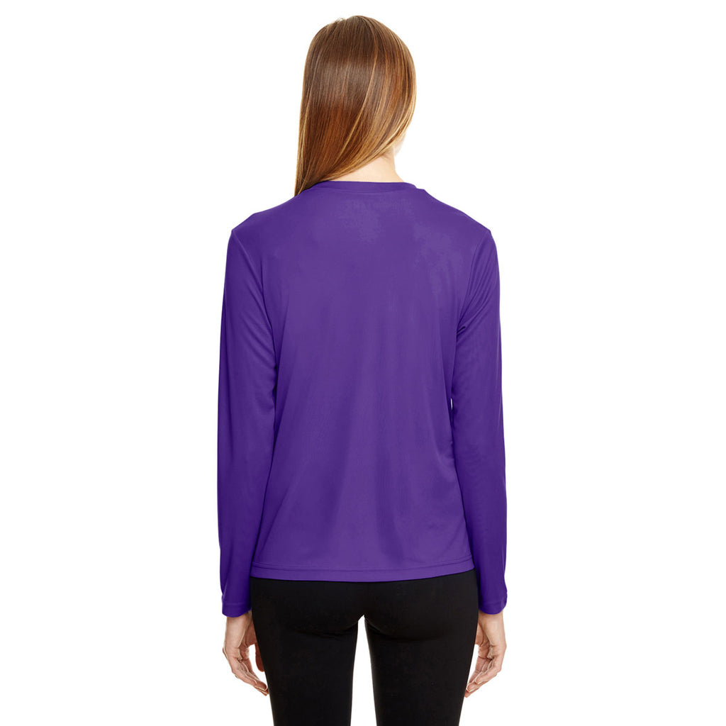 Team 365 Women's Sport Purple Zone Performance Long-Sleeve T-Shirt