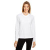 Team 365 Women's White Zone Performance Long-Sleeve T-Shirt