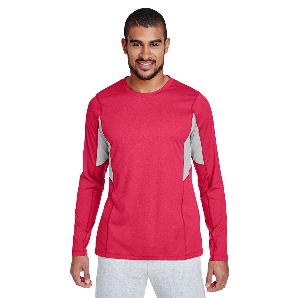 Team 365 Men's Sport Red Heather Excel Performance Warm-up