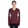 Team 365 Women's Sport Maroon Heather Excel Performance Warm-up