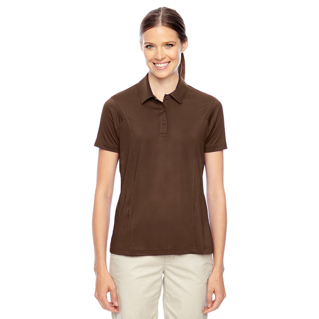 Team 365 Women's Sport Dark Brown Charger Performance Polo